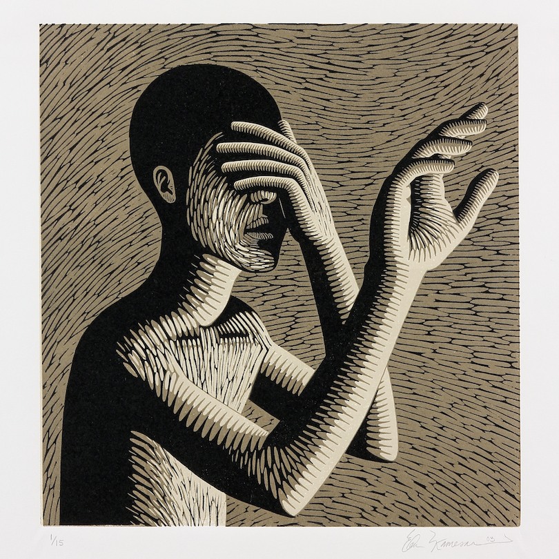 ‘Solitary Figure’ Linoleum Cut Print (2003)