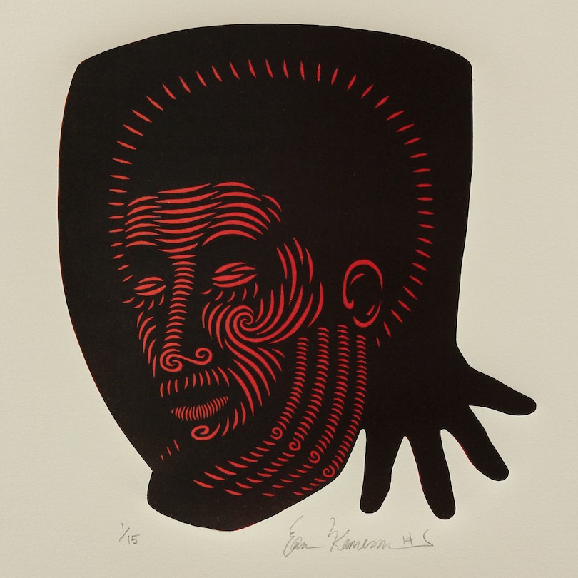 ‘Solitary Figure’ Linoleum Cut Print (2017)